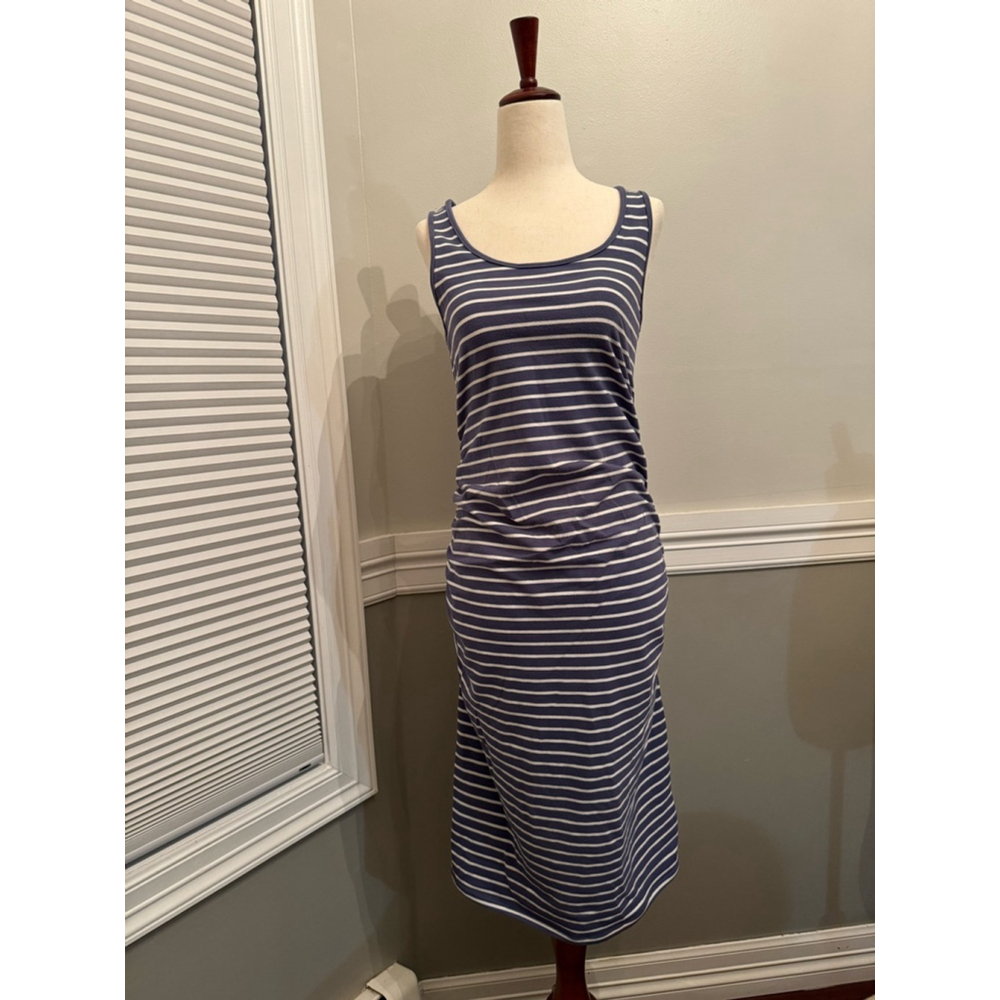 Isabel Maternity | Blue & White Striped Tank Maternity Dress | Size S